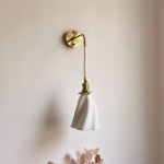 Nordic LED Ceramic Copper Wall Lamp Sconce for Bedroom Bathroom Mirror