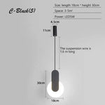 Nordic Luxury Black Bedroom Pendant Lamp Bedside Decoration Light