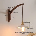 Nordic LED Wall Sconce Walnut Copper Stair Light Fixtures