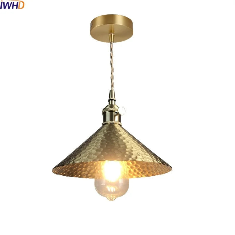 Copper LED Pendant Light, Modern Decor for Bedroom & Living Room