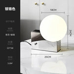 Metal Table Lamp with Glass Ball - LED Desk Light