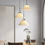 Cream Pleated Pendant Light by Afralia™: Modern Nordic E27 Chandelier for Living Room, Loft, Bar.
