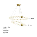 Love Gold Chrome Chandelier LED Suspension Lighting for Dinning Room