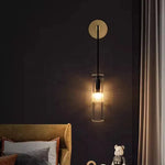 Golden Glass Wall Lamp: Luxury Post-modern Wall Sconces for Hotel Villa, Living Room, Aisle