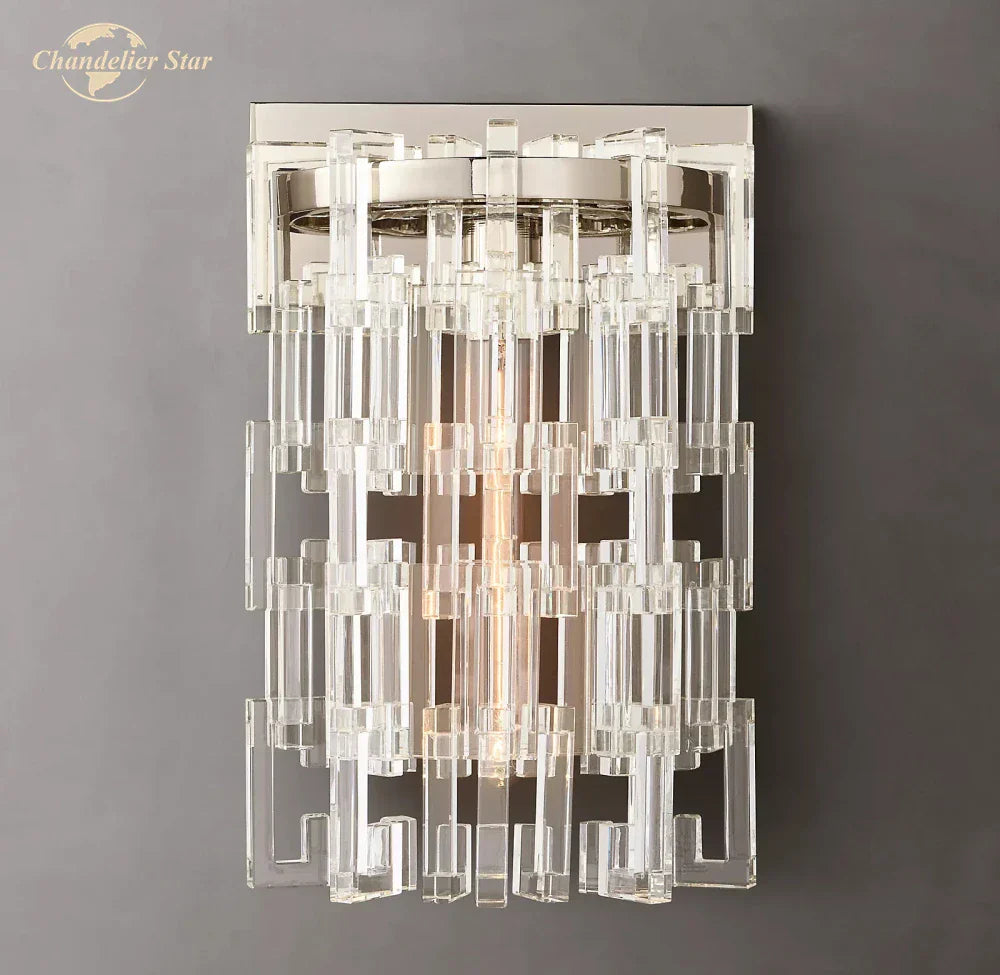 Marignan Round Crystal LED Wall Sconce Light - Modern Cristal Wall Lamp
