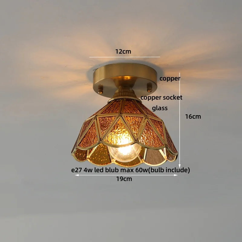 Modern Butterfly Glass Ceiling Light Fixture