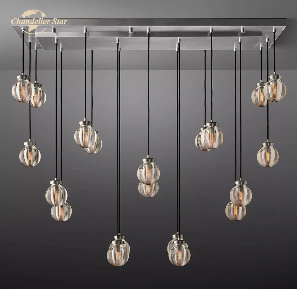 Pearl Crystal Chandeliers LED Pendant Lights for Living Room Kitchen Island