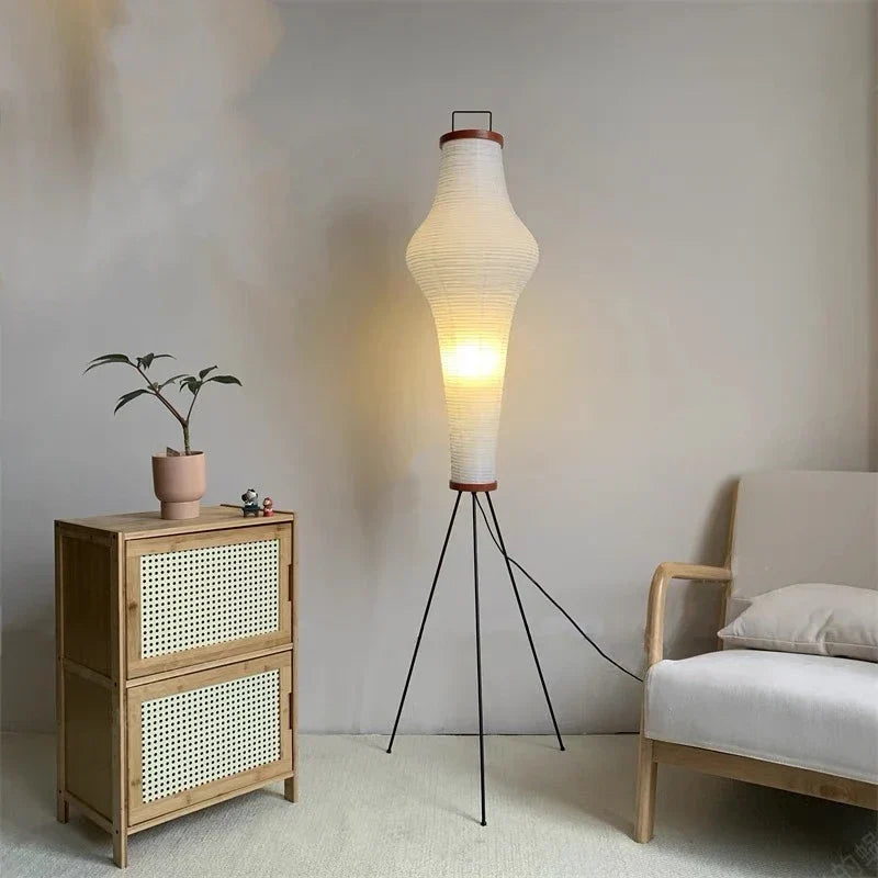 Rice Paper Floor Lamp LED Stand Light for Living Room Bedroom