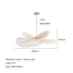 Rattan Weaving LED Chandelier Pendant Lights for Home Decor