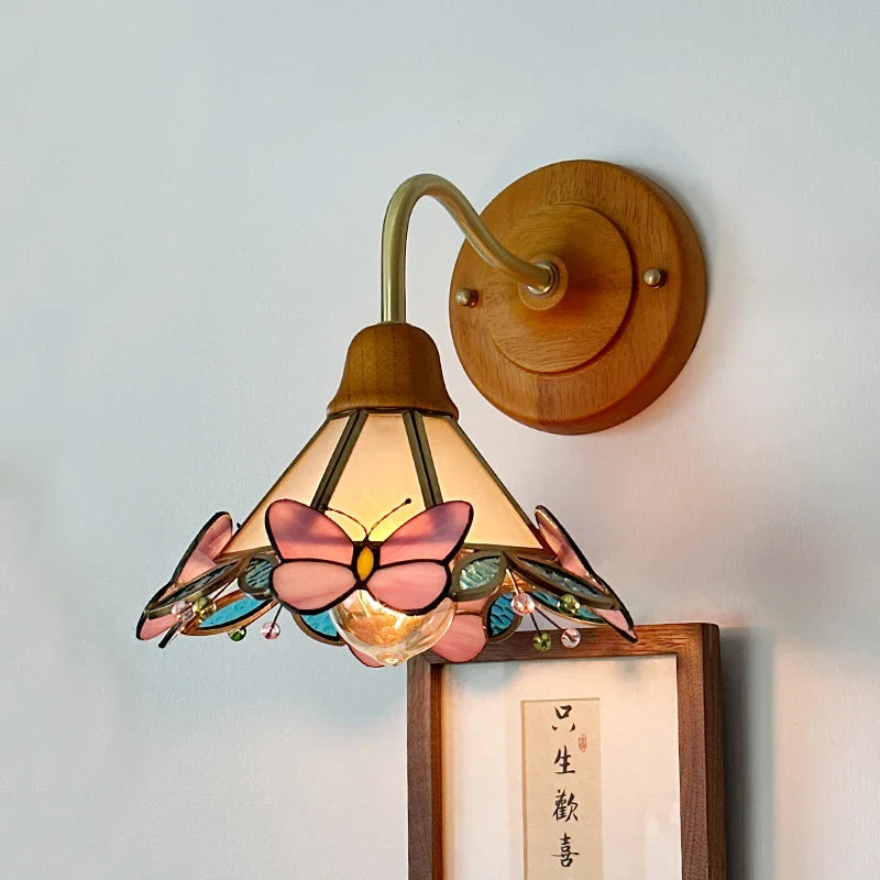 Afralia™ White Ceramic LED Wall Lamp | Japanese Vintage Copper Design