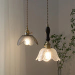 Afralia™ Clear Glass LED Pendant Lamp for Dining Coffee Restaurantr Aisle - Modern Nordic Design