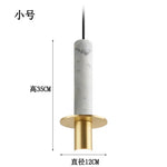 Small Chandelier Art Marble Terrazzo Single Head Pendant Light