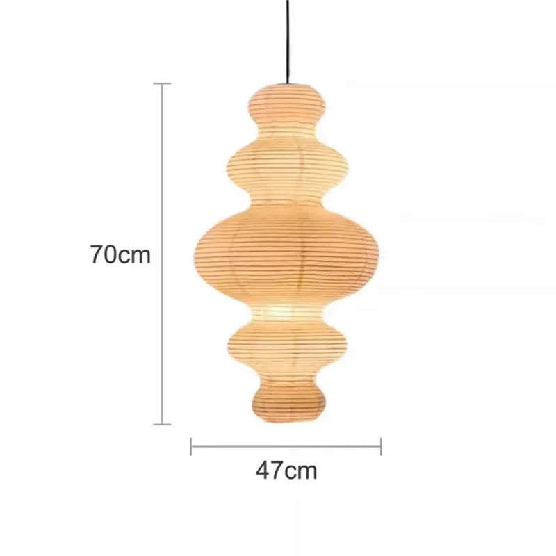 Akari Paper Pendant Lamp by - Noguchi Style Chandelier for Living Room & Bedroom