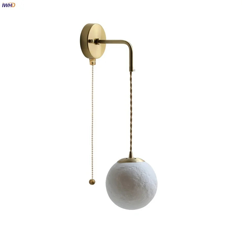 Moon ABS LED Wall Light Fixture Bedroom Restaurant Aisle Adjustable Sconce Lamparas