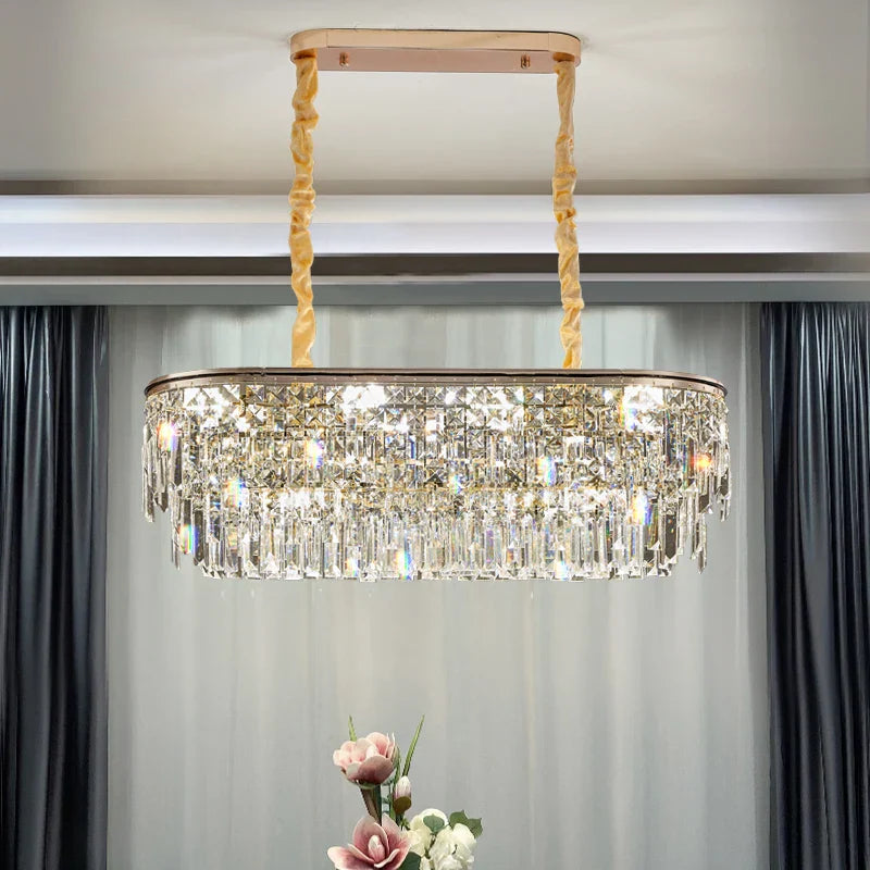 Crystal LED Chandelier for Living Room, Dining & Bedroom - High-end Luxury Lighting