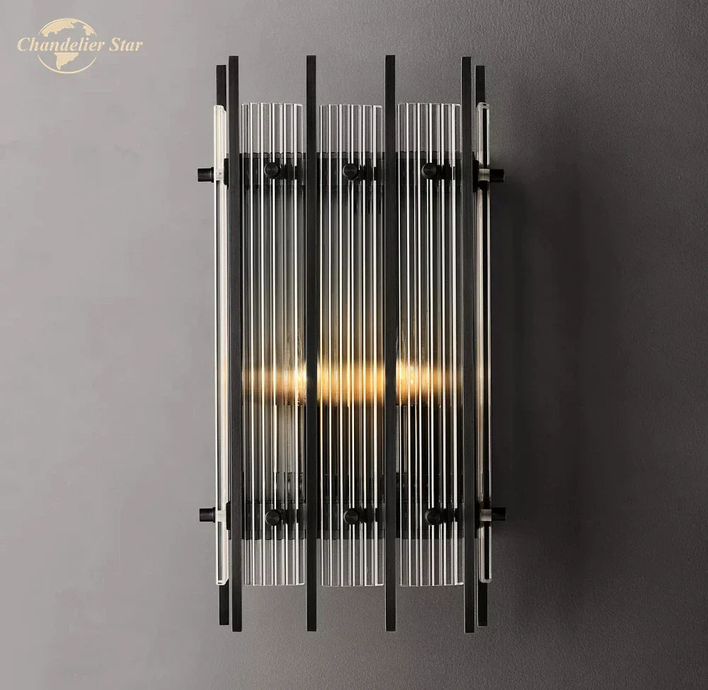San Marco Glass Sconce: Modern Indoor Wall Lamp for Bathroom, Living Room & Bedroom