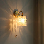 Conch Copper LED Wall Light Fixture with Pull Chain Switch