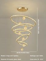 Modern LED Pendant Lights Chandelier for Foyer, Villa, and Stairs
