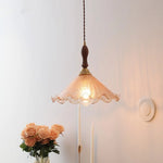 LED Glass Wood Pendant Lights | Modern Nordic Style Hanging Lamp for Home Décor