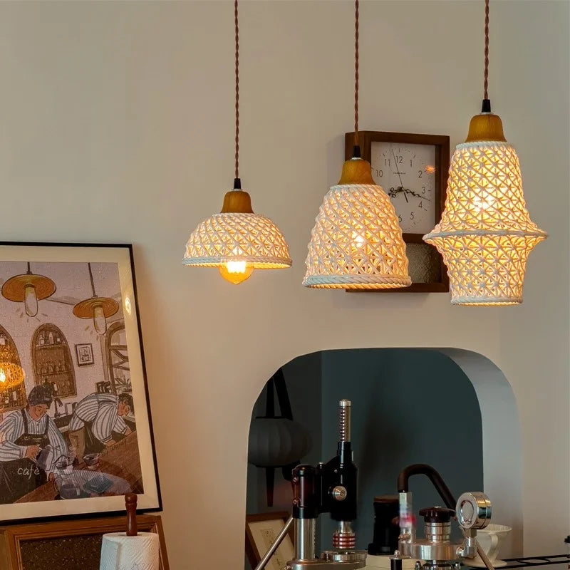 Afralia™ Ceramic LED Pendant Light for Kitchen Dining Living Room