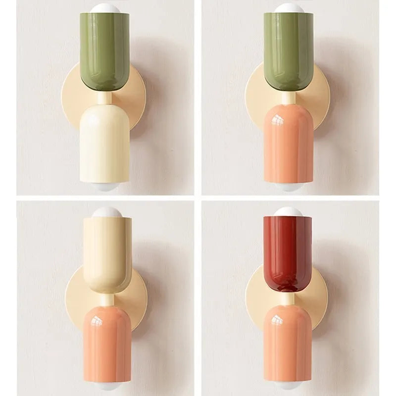 Cream Double Head LED Wall Lamps for Living Room Bedroom Indoor Decoration