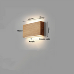 Walnut Wood LED Wall Sconce Indoor Light for Bedroom Living Room Restaurant