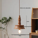 Wood LED Pendant Lamp Japanese Hanging Light Chandelier for Indoor Living Room