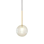 Clear Glass Globe LED Pendant Chandelier for Dining Room and Living Room
