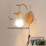 Afralia™ Nordic Glass LED Wall Light Sconce with Pull Chain Switch