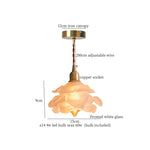 Frosted White Glass LED Pendant Lamp: Nordic Minimalism for Living Room & Cafe