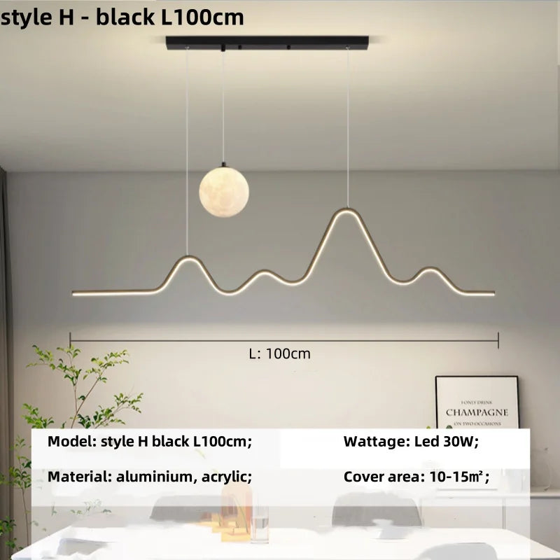 Afralia™ Minimalistic LED Pendant Light for Modern Dining Room Elegance