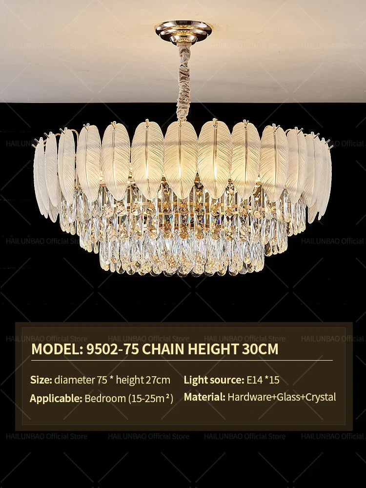 Luxury Crystal Chandelier: Modern Elegance for Living Room, Hall, Restaurant Lighting