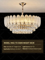 Luxury Crystal Chandelier: Modern Elegance for Living Room, Hall, Restaurant Lighting