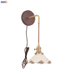 Ceramic Wood LED Wall Sconce, Modern Adjustable Nordic Lamparas De Pared for Bedroom