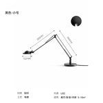 Industrial Black/Chrome LED Rocker Arm Desk Light with Adjustable Arm