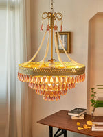 Crystal Water Drop Chandelier for Kitchen Dining Room
