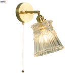 Nordic Glass LED Wall Lamps Copper Arm Wandlamp