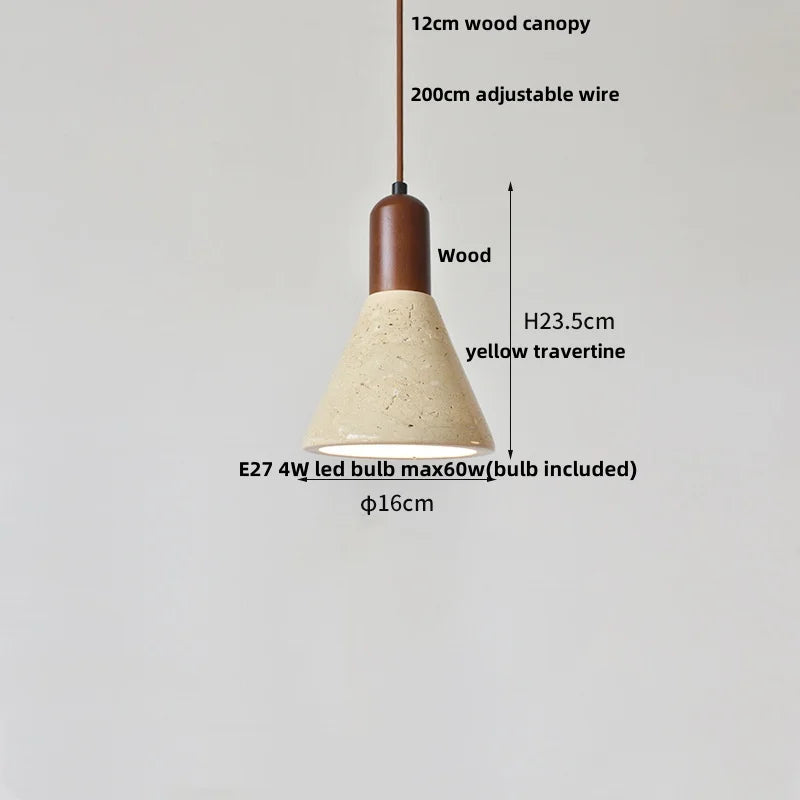 White Glass LED Pendant Lights Stone Wabi Sabi Home Decor Hang Lamp