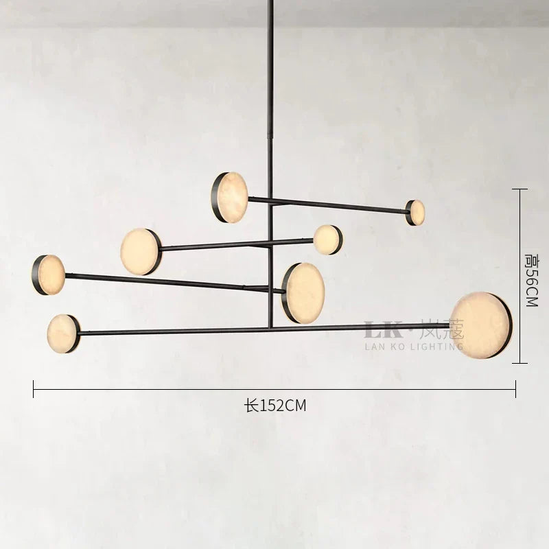 Copper Marble LED Chandelier for Dining Room & Kitchen