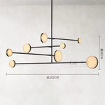 Copper Marble LED Chandelier for Dining Room & Kitchen
