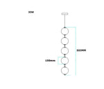 Brass Artistic Necklace Chandelier Lighting for Living Room