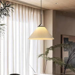 Cream Pleated Pendant Light by Afralia™: Modern Nordic E27 Chandelier for Living Room, Loft, Bar.
