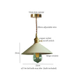 Afralia™ Cyan Ceramic LED Pendant Light for Loft Cafe Bar Decor