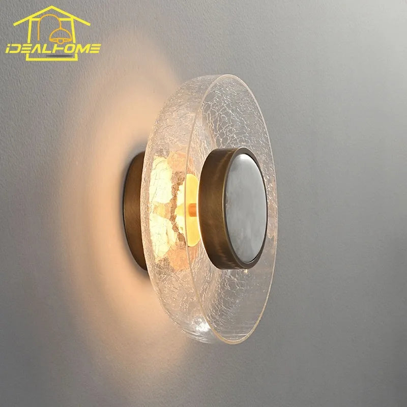 Cracked Glass LED Wall Lamp Modern Minimalist Design for Home Decor