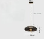 Modern LED Glass Chandelier for Living Room Bedroom Kitchen Pendant Lamp