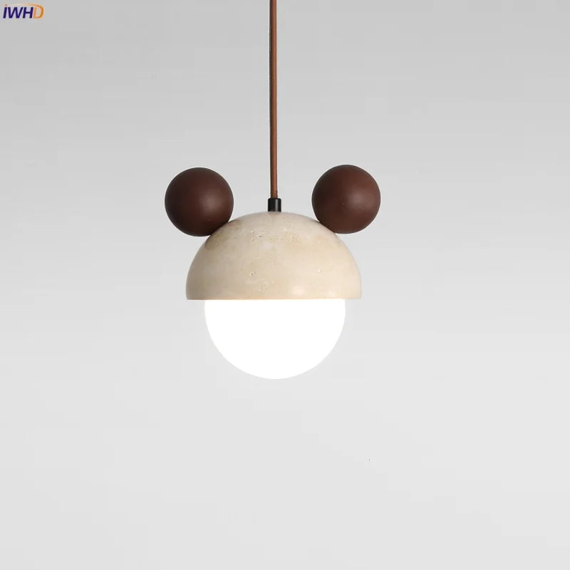 Afralia™ Stone LED Hanging Lamp: Nordic Modern Pendant Lighting for Living Room & Bedroom