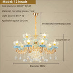 Crystal Chandelier: Chinese Ceramic Living Room Luxe Lighting