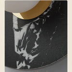 Yellow Travertine LED Wall Lamp, Modern Glass Ball Bathroom Mirror Light