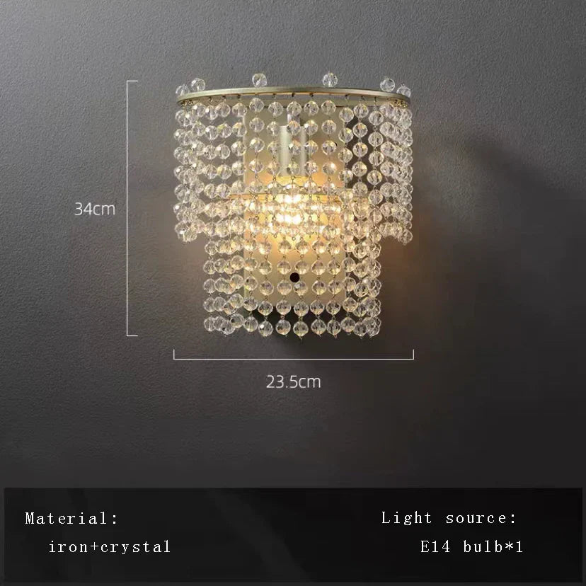 Crystal Bead Chandelier LED Lights for Modern Luxury Home Decor & Bedroom