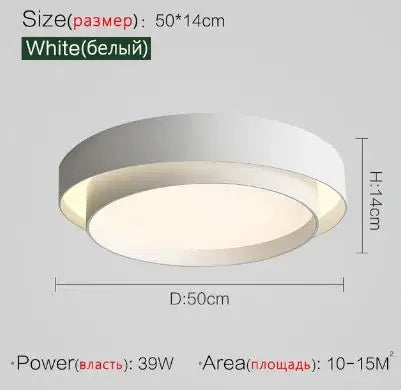 Nordic Round Ceiling Lamp for Living Room, Bedroom, Dining Room Decor